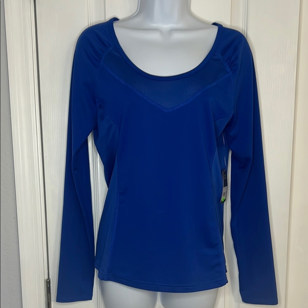 BCG Blue Fitted Long Sleeve Blouse